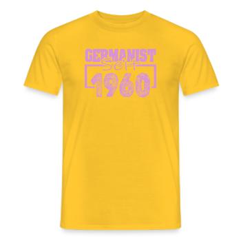 1960 - Männer T-Shirt - Gelb - Vorne - AI Model Male 178 dark (178cm)