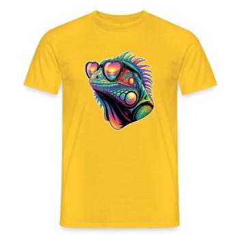 Leguane Sprüche Leguane Lustiges Leguane Geschenk  - Männer T-Shirt - Gelb - Vorne - AI Model Male 178 dark (178cm)