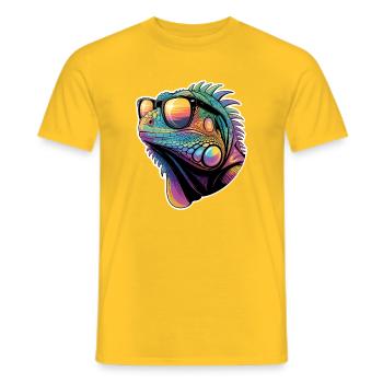 Leguane Sprüche Leguane Lustiges Leguane Geschenk  - Männer T-Shirt - Gelb - Vorne - AI Model Male 178 dark (178cm)