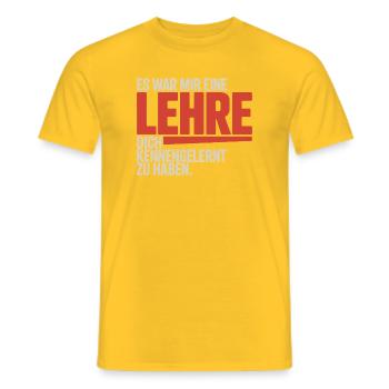 Lehre Dich Kennenzulernen Ex Freund Trennung Ex - Männer T-Shirt - Gelb - Vorne - AI Model Male 178 dark (178cm)