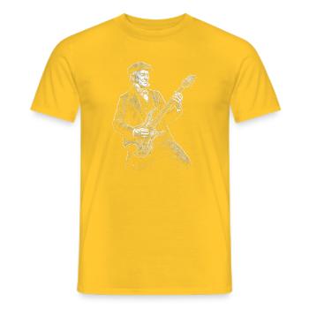 James Buchanan Guitar - Men's T-Shirt - yellow - Front - AI Model Male 178 dark (178cm)