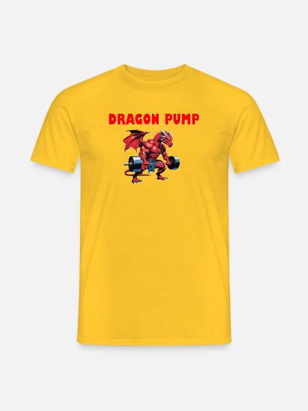 DRAGON PUMP - Men's T-Shirt - yellow