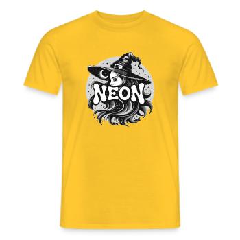 Sorcière Mystique avec la Lune et les Étoiles Magiques - T-shirt homme - jaune - Devant - AI Model Male 178 dark (178cm)