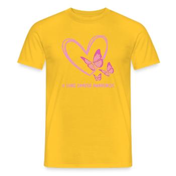 Lung Cancer Cancer Cancer Survivor Cancer Stinks - Men's T-Shirt - yellow - Front - AI Model Male 178 dark (178cm)