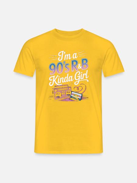 Ich bin ein 90er-Jahre-R&B-Mädchen-Retro-Mädchen - Männer T-Shirt - Gelb