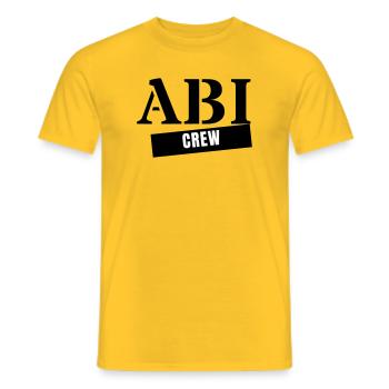Abi Crew - Année de remise des diplômes de l’Abitur Voyage de l’Abitur - T-shirt homme - jaune - Devant - AI Model Male 178 dark (178cm)