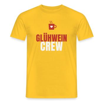 Glühwein Crew Weihnachtsmarkt Tasse Team Winter - Männer T-Shirt - Gelb - Vorne - AI Model Male 178 dark (178cm)