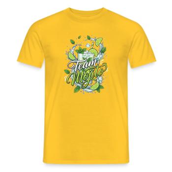 Barman de cocktails Mojito pour enterrement de vie de garçon - T-shirt homme - jaune - Devant - AI Model Male 178 dark (178cm)