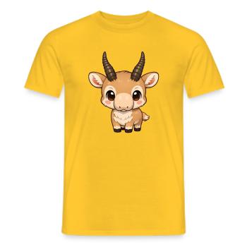 Saiga Antilope - Männer T-Shirt - Gelb - Vorne - AI Model Male 178 dark (178cm)