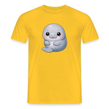 Seekuh - Männer T-Shirt - Gelb - Vorne - AI Model Male 178 dark (178cm)