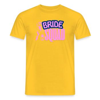 Bride Squad Party Vibe - Men's T-Shirt - yellow - Front - AI Model Male 178 dark (178cm)
