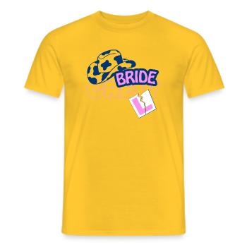 Bride Crew Zylinder Pink Akzent - Männer T-Shirt - Gelb - Vorne - AI Model Male 178 dark (178cm)