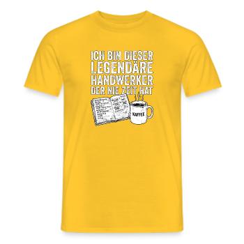 Lustiges Handwerker Design - Männer T-Shirt - Gelb - Vorne - AI Model Male 178 dark (178cm)