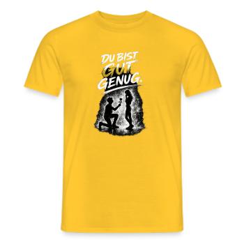 Du Bist Gut Genug Verlobung - Männer T-Shirt - Gelb - Vorne - AI Model Male 178 dark (178cm)