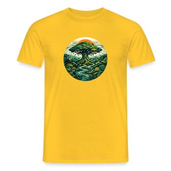 Traum vom Amazonas - Männer T-Shirt - Gelb - Vorne - AI Model Male 178 dark (178cm)