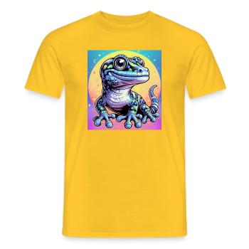 Gecko - Männer T-Shirt - Gelb - Vorne - AI Model Male 178 dark (178cm)