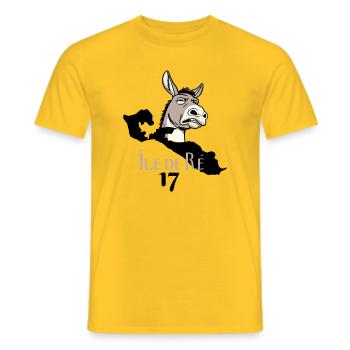 Ane Île de Ré Vintage - T-shirt homme - jaune - Devant - AI Model Male 178 dark (178cm)