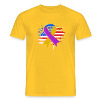 Blasenkrebs Krebs Blase - Männer T-Shirt - Gelb - Vorne - AI Model Male 178 dark (178cm)