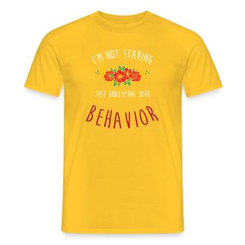 Verhaltenstherapie Therapie Verhalten - Männer T-Shirt - Gelb - Vorne - AI Model Male 178 dark (178cm)