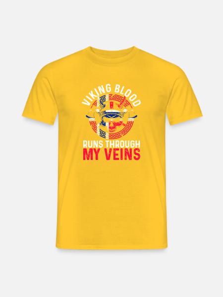 Norway Vacation Norge Fjords Travel Scandinavian - Männer T-Shirt - Gelb