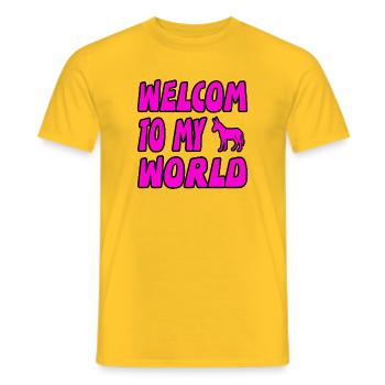 donkey - Men's T-Shirt - yellow - Front - AI Model Male 178 dark (178cm)
