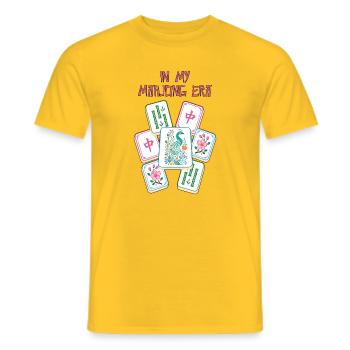 In meiner Mahjong-Ära Mahjong Spiel Social Club - Männer T-Shirt - Gelb - Vorne - AI Model Male 178 dark (178cm)