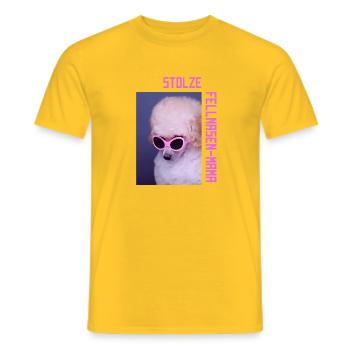 Stolze Fellnasen-Mama - Männer T-Shirt - Gelb - Vorne - AI Model Male 178 dark (178cm)