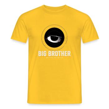 Big Brother Eye Wir beobachten - Männer T-Shirt - Gelb - Vorne - AI Model Male 178 dark (178cm)