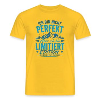Nicht Perfekt, Aber Limitierte Edition - Männer T-Shirt - Gelb - Vorne - AI Model Male 178 dark (178cm)