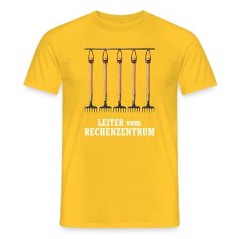 Leiter vom Rechenzentrum Gartenoutfit Gartenarbeit - Männer T-Shirt - Gelb - Vorne - AI Model Male 178 dark (178cm)