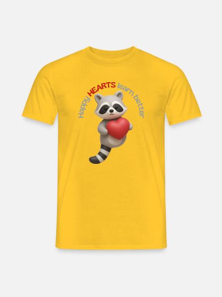 Happy Hearts learn better - Männer T-Shirt - Gelb
