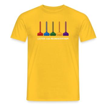 Rechenzentrum Gärtner Garten Gartenarbeit - Männer T-Shirt - Gelb - Vorne - AI Model Male 178 dark (178cm)