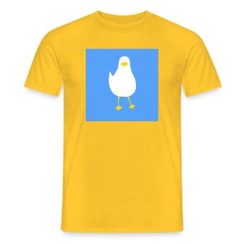 Möwe - Männer T-Shirt - Gelb - Vorne - AI Model Male 178 dark (178cm)