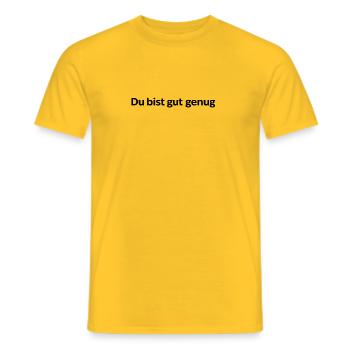 Du bist gut genug - Männer T-Shirt - Gelb - Vorne - AI Model Male 178 dark (178cm)