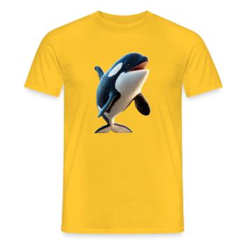 Orca Schwertwal Wal Killerwal Meerestiere Orcas - Männer T-Shirt - Gelb - Vorne - AI Model Male 178 dark (178cm)