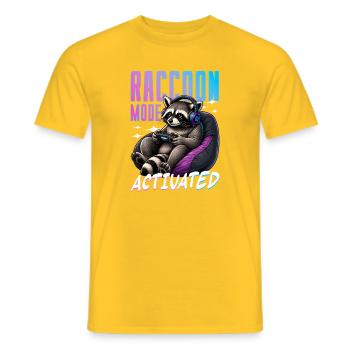 Gamer Gaming Cat Video Game - Männer T-Shirt - Gelb - Vorne - AI Model Male 178 dark (178cm)