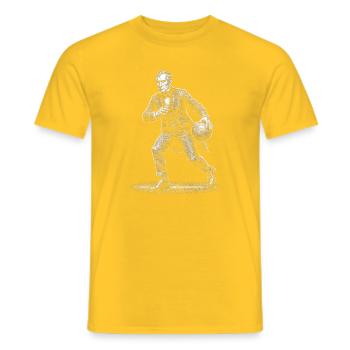William Henry Harrison Basketball - Männer T-Shirt - Gelb - Vorne - AI Model Male 178 dark (178cm)