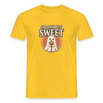 Halloween-Geist – Gruselig, aber süß - Männer T-Shirt - Gelb - Vorne - AI Model Male 178 dark (178cm)