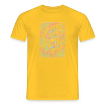 All My Troubles Are Soap Bubbles - Männer T-Shirt - Gelb - Vorne - AI Model Male 178 dark (178cm)