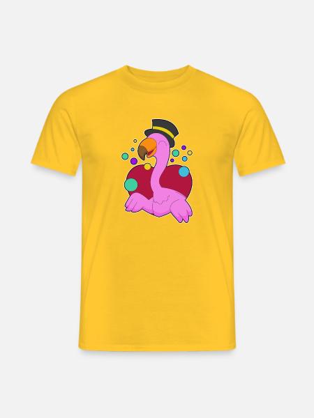 funny flamingo - Men's T-Shirt - yellow