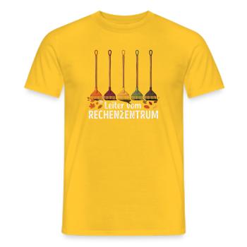 Rechenzentrum Gärtner Garten Gartenarbeit - Männer T-Shirt - Gelb - Vorne - AI Model Male 178 dark (178cm)