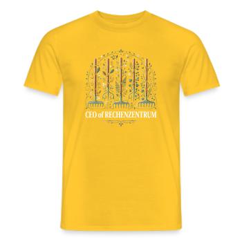 Rechenzentrum Gärtner Nerd Computer Spruch Garten - Männer T-Shirt - Gelb - Vorne - AI Model Male 178 dark (178cm)