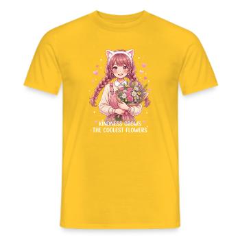Kindness Grows The Coolest Flowers - Männer T-Shirt - Gelb - Vorne - AI Model Male 178 dark (178cm)