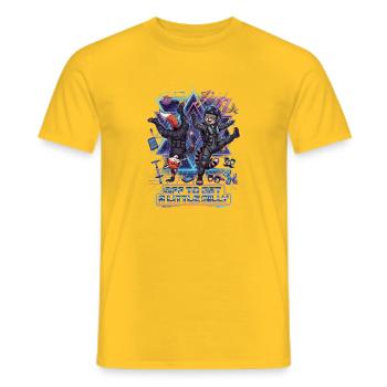 Off To Get A Little Silly - Männer T-Shirt - Gelb - Vorne - AI Model Male 178 dark (178cm)