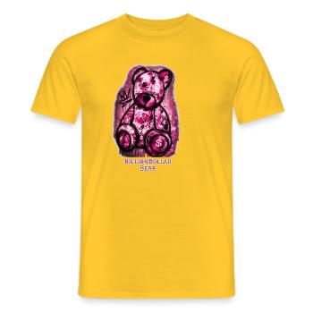 BillionDollar Bear Graffiti - Männer T-Shirt - Gelb - Vorne - AI Model Male 178 dark (178cm)