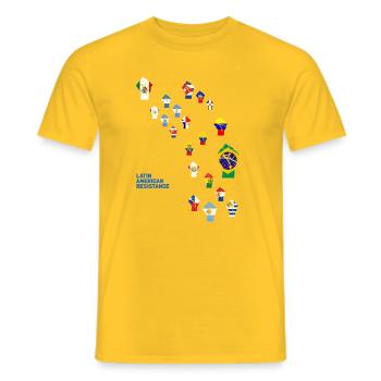 Lateinamerikanischer Widerstand - Männer T-Shirt - Gelb - Vorne - AI Model Male 178 dark (178cm)
