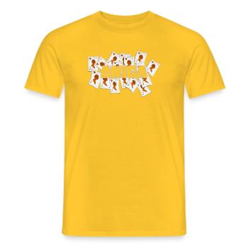 Herzdame Anica - Männer T-Shirt - Gelb - Vorne - AI Model Male 178 dark (178cm)