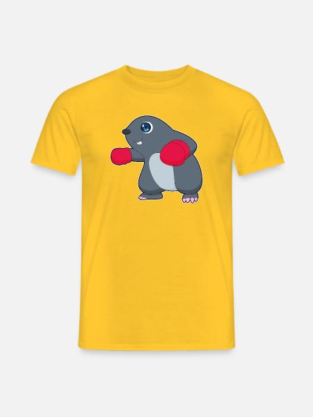 Mole Boxer Boxing Gloves Boxing - Men's T-Shirt - yellow