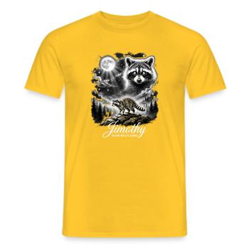 Jimothy – Die wilde Legende von Seattle - Männer T-Shirt - Gelb - Vorne - AI Model Male 178 dark (178cm)