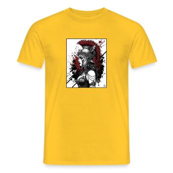 Valkyrie Kriegshelm Punk - Männer T-Shirt - Gelb - Vorne - AI Model Male 178 dark (178cm)